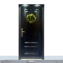 3D -Design Schwarz Malerei Haupttürmodelle Eisen -Eingang Stahl Holz vordere gepanzerte Tür